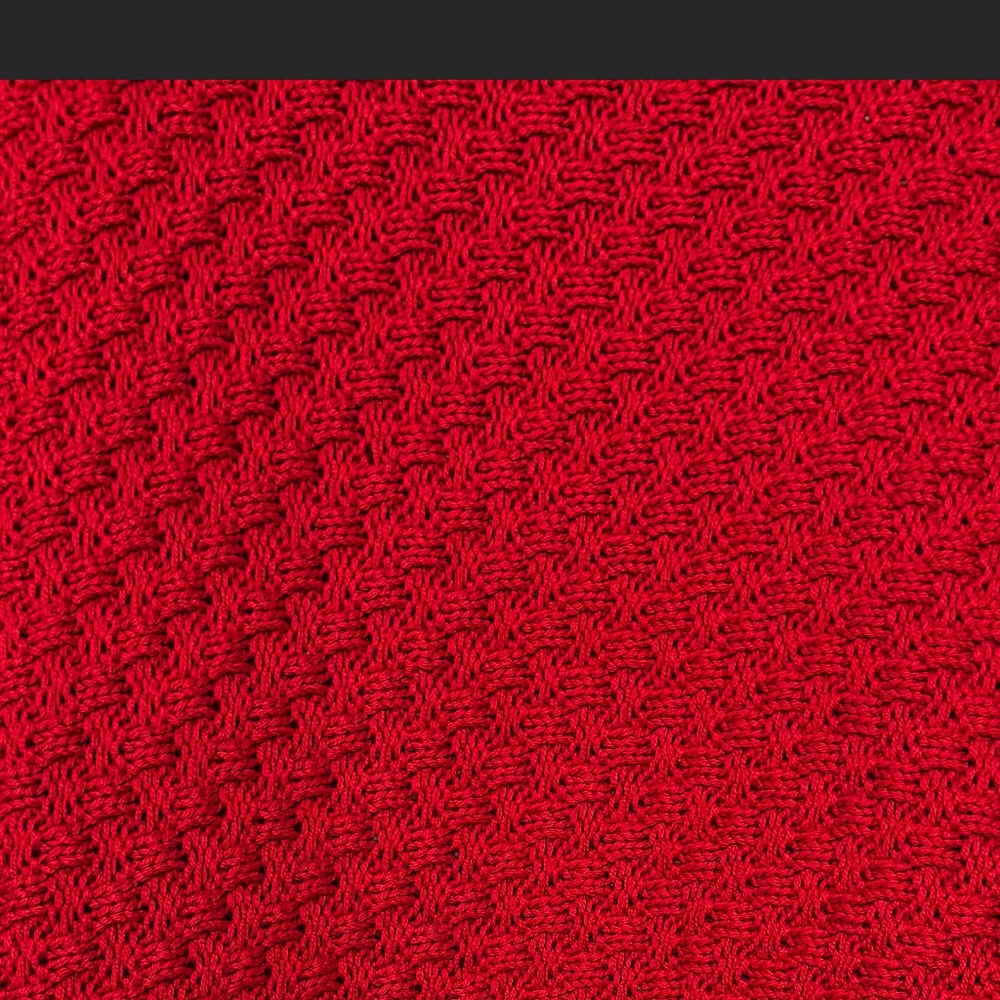 Ruby Rd. Open-Front Red Knit Cardigan - Picture 5 of 5